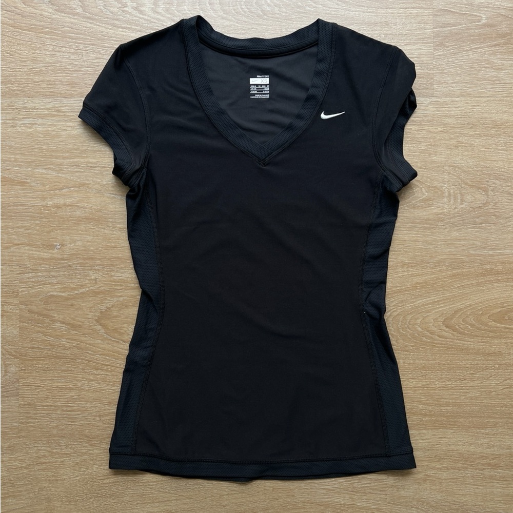 Nike Women's Black V-Neck Top